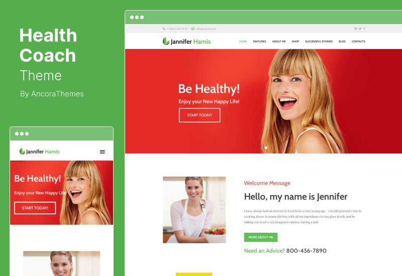 Health Coach Theme - тема WordPress для блога Health Coach и журнала Lifestyle