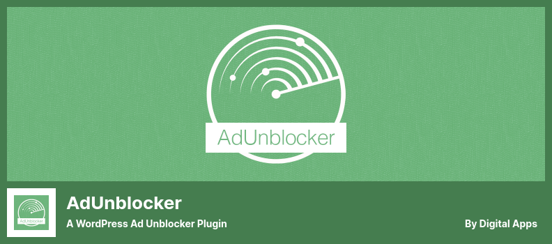 Plugin AdUnblocker - Un plug-in per sbloccare gli annunci di WordPress