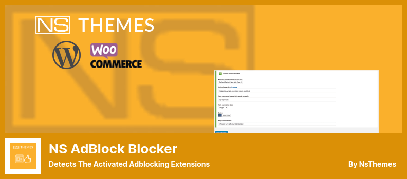 NS AdBlock Blocker Plugin - アクティブ化された Adblocking 拡張機能を検出します