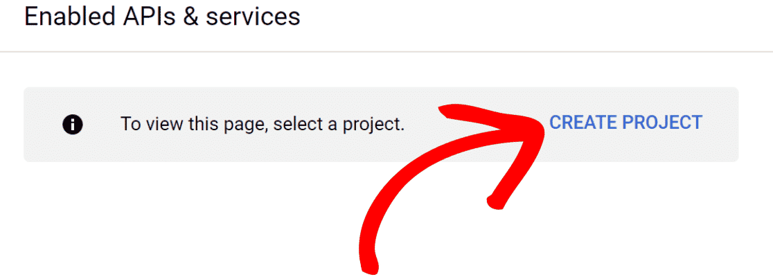 Create Project Google Console