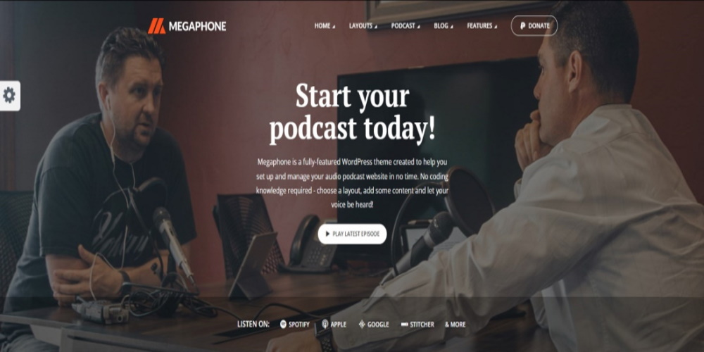 การสาธิตธีม Megaphone WordPress