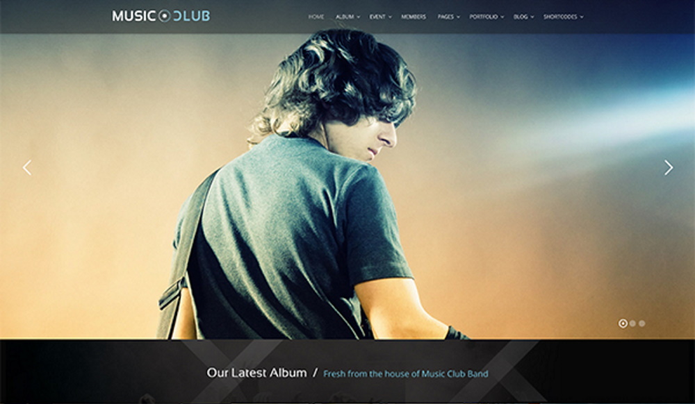 Demo del tema WordPress Music Club