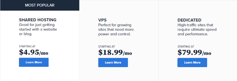 precios de bluehost