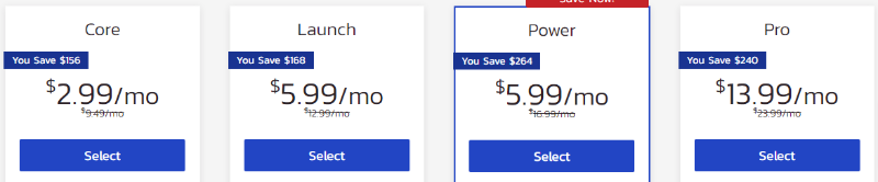 tabla de precios inmotion