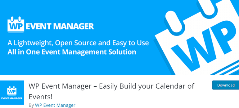 Plugin WP Event Manager