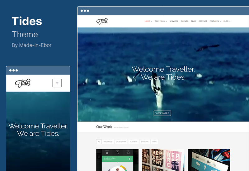 Tides Theme - Tema WordPress Satu Halaman Video Layar Penuh