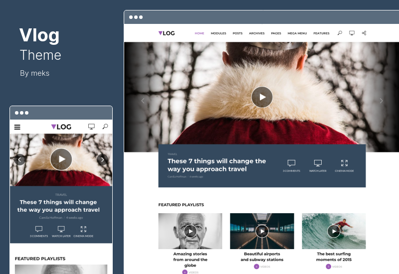 Vlog Theme - Video Blog & Podcast WordPress Theme