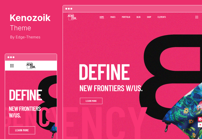 Kenozoik Theme — яркая тема WordPress для портфолио