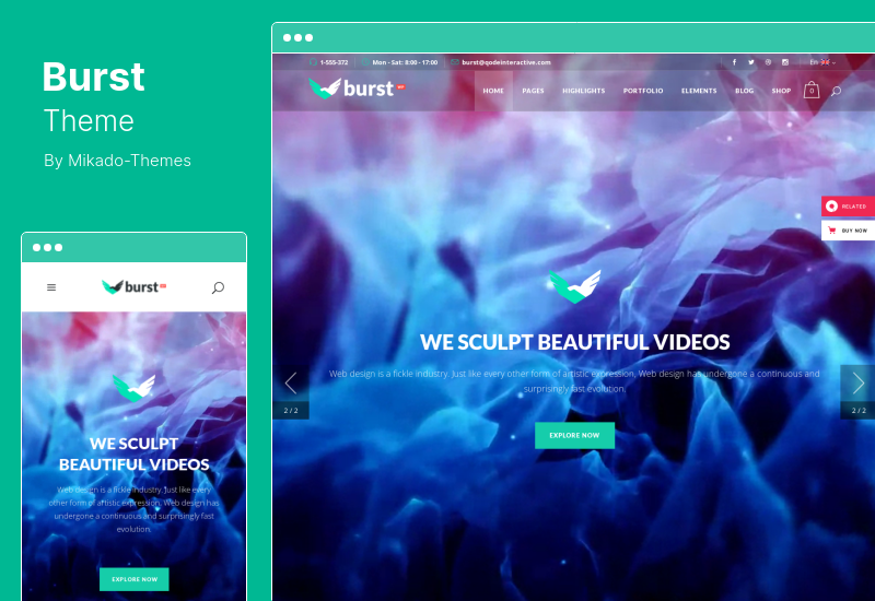 Tema Burst - Tema WordPress Agensi Desain Kreatif