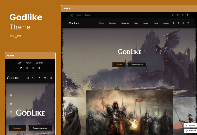 Tema Godlike - Tema WordPress pentru jocuri