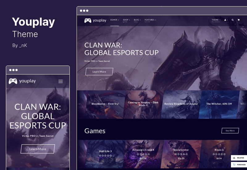 Tema Youplay - Tema WordPress para jogos