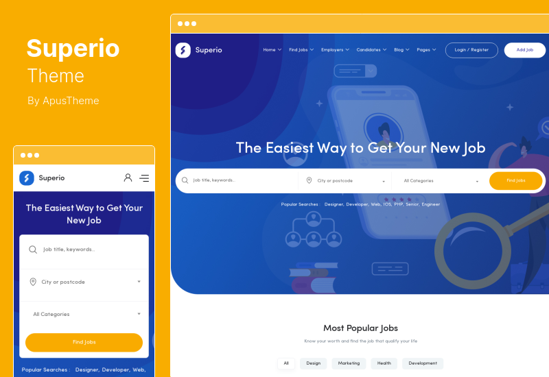 Tema Superio - Tema WordPress pentru Job Board