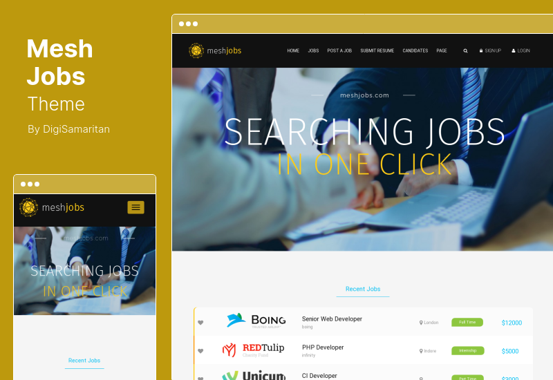 MeshJobs Teması - Tam Bir İş Portalı WordPress Teması