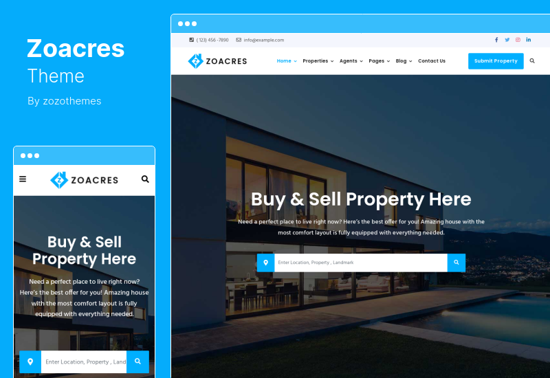 Tema Zoacres - Tema WordPress Imobiliário