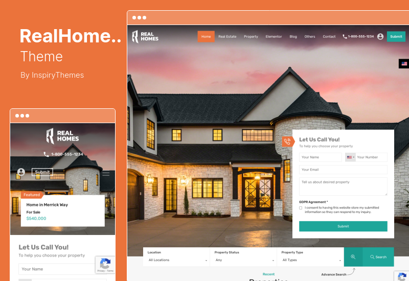 RealHomes Theme - Motyw WordPress na sprzedaż nieruchomości