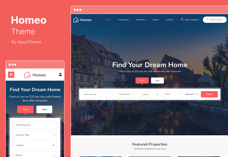 Homeo-Thema - Immobilien-WordPress-Theme