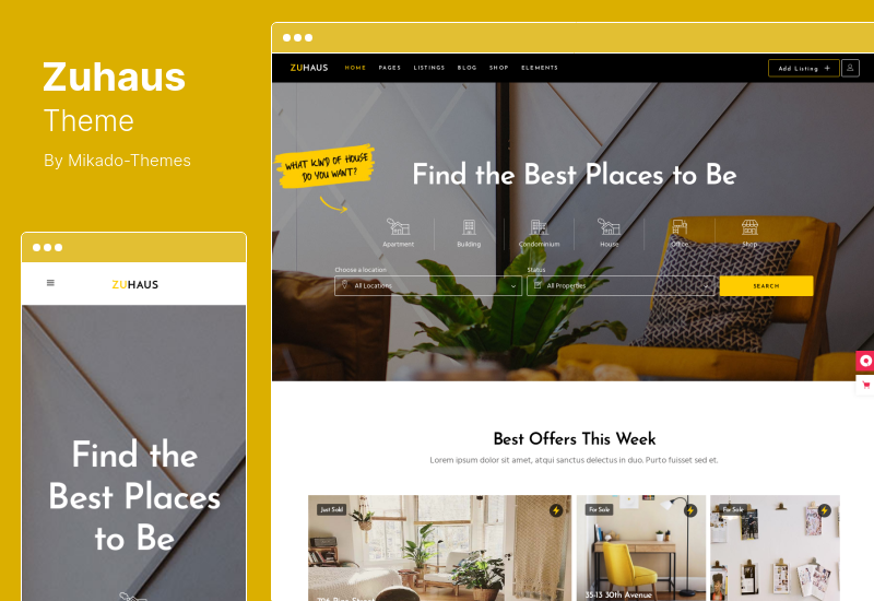 Zuhaus Theme - тема WordPress о недвижимости