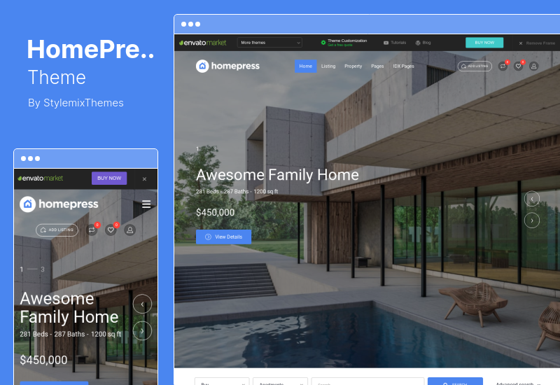 HomePress Theme - Tema WordPress pentru imobiliare