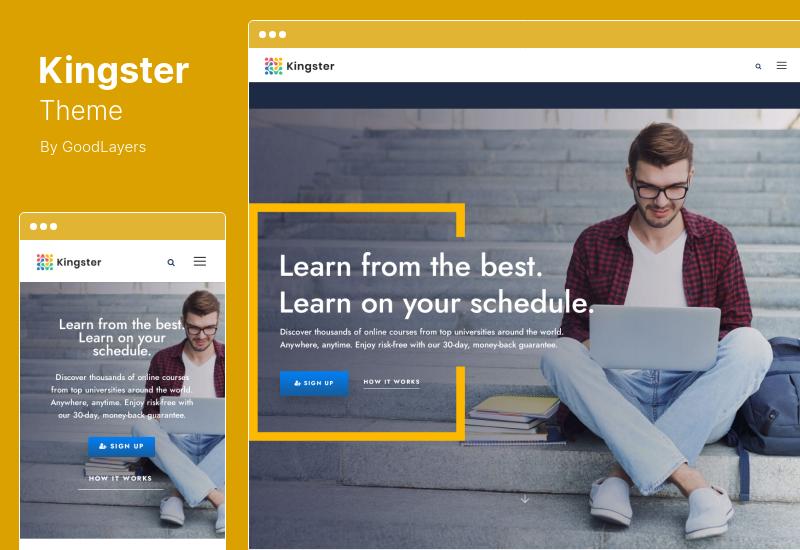 Kingster-Thema - LMS-Bildung für Universität, Hochschule und Schule WordPress-Thema