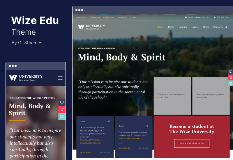 WizeEdu Theme - Education LMS Courses and Events ธีม WordPress