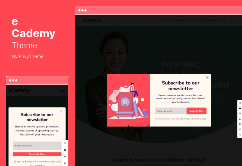 eCademy 主題 - 在線課程、輔導和教育 LMS WordPress 主題