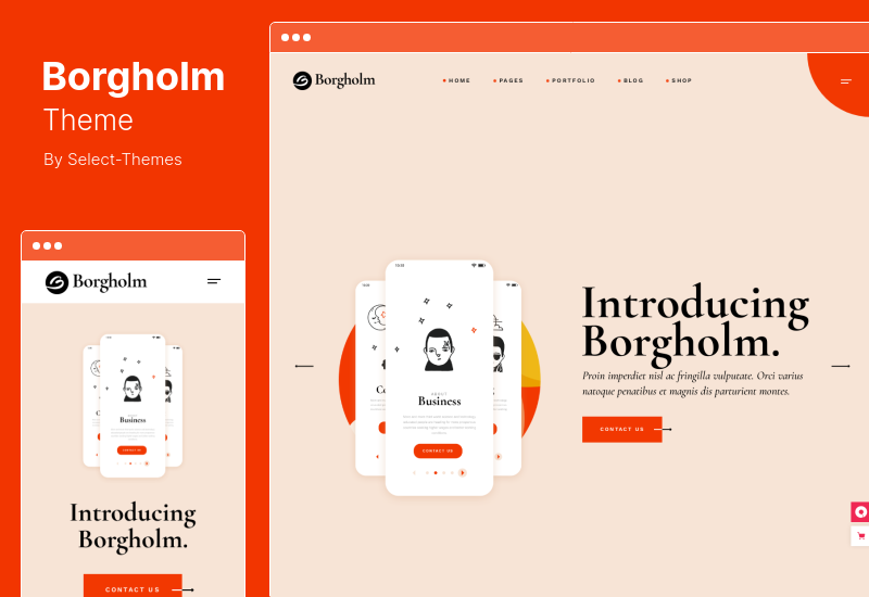 Borgholm Theme - หน่วยงานการตลาด WordPress Theme