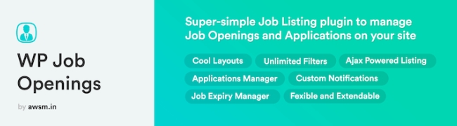 WP Job Openings, size bir iş panosu oluşturmanız için birçok araç sunar