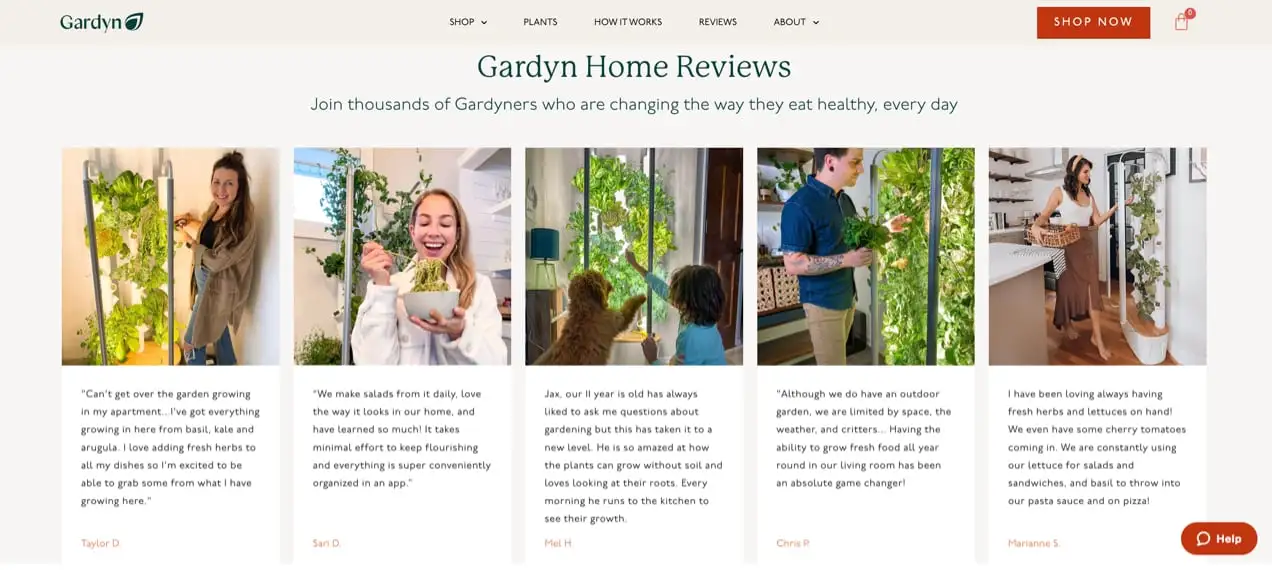 avis sur le site Gardyn