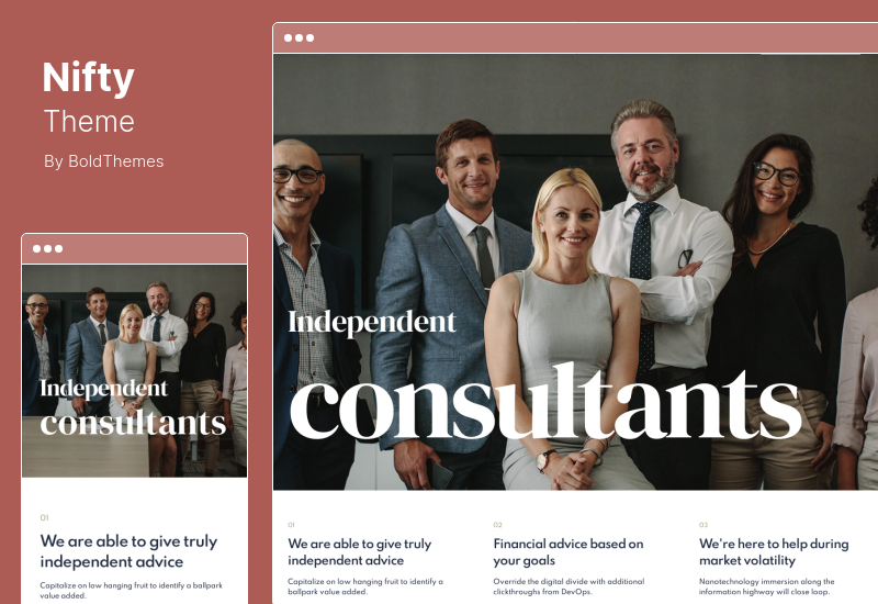 Nifty Theme - Tema de WordPress para consultoría empresarial