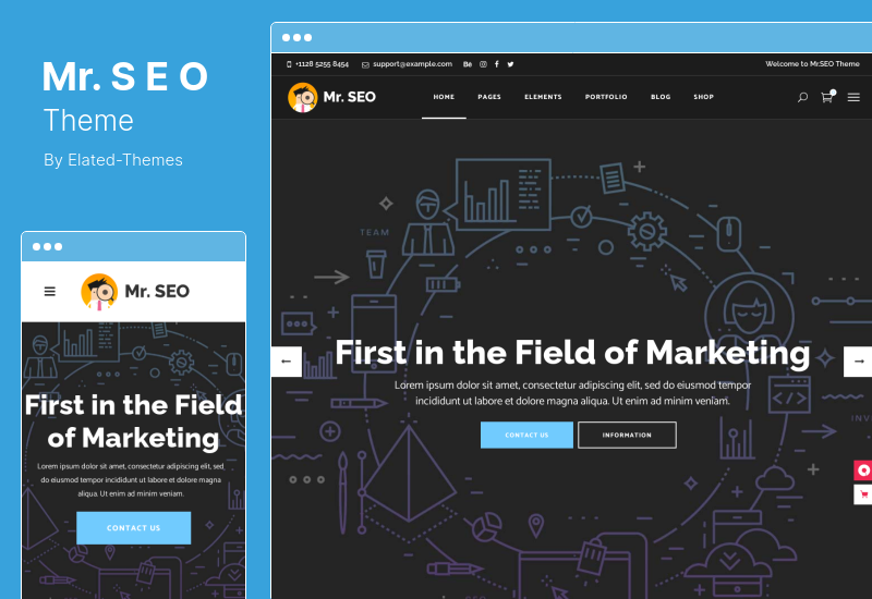 Mr. SEO Theme - Тема WordPress агентства маркетинга в социальных сетях