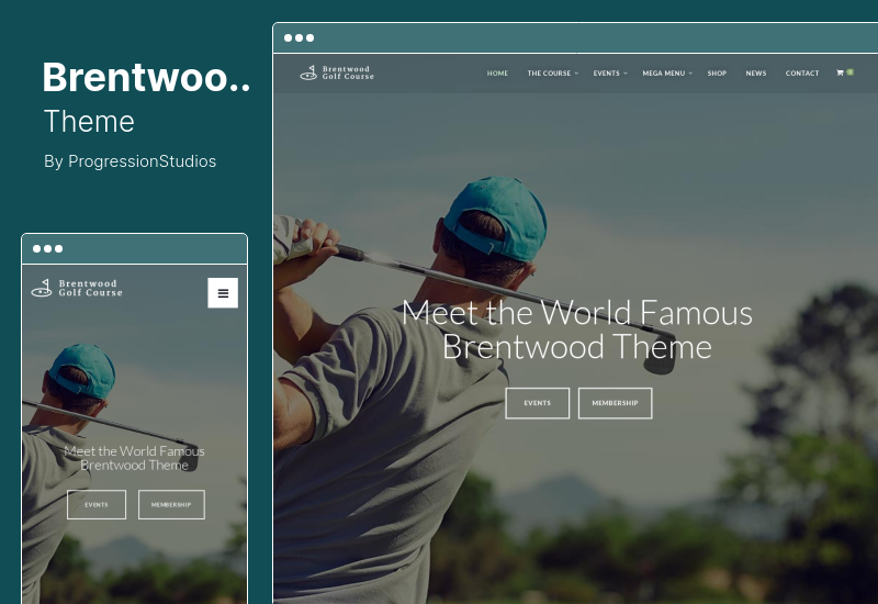 ธีม Brentwood - ธีม WordPress สนามกอล์ฟ