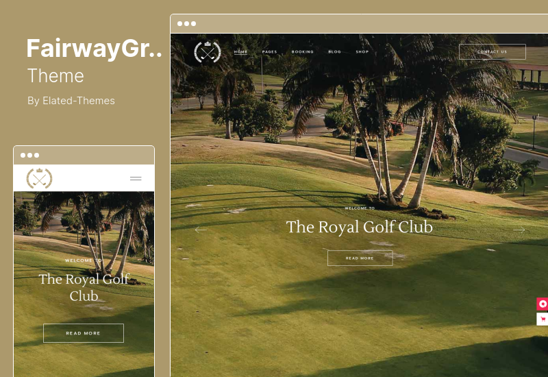 FairwayGreen Theme - สนามกอล์ฟและสนามกอล์ฟ WordPress Theme