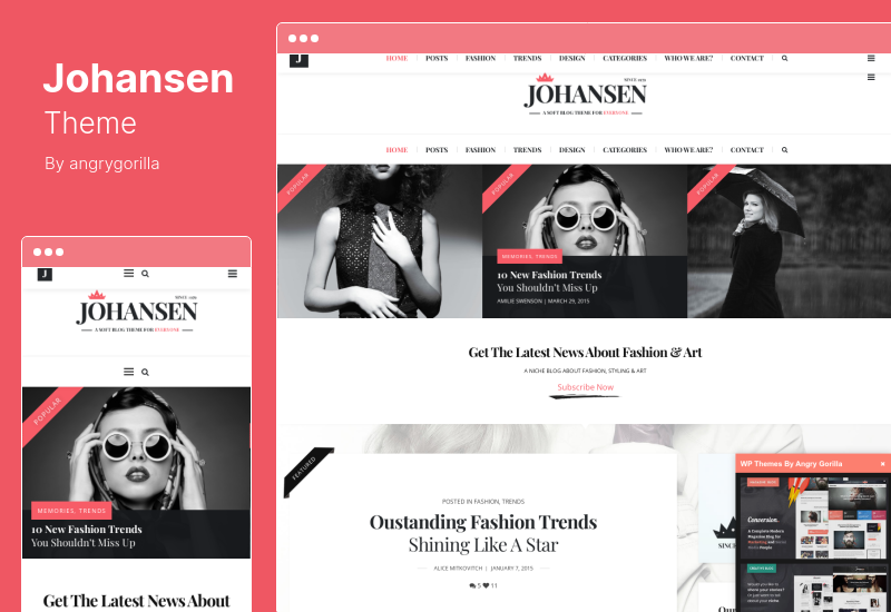 Tema Johansen - Tema de WordPress para blog de nicho creativo