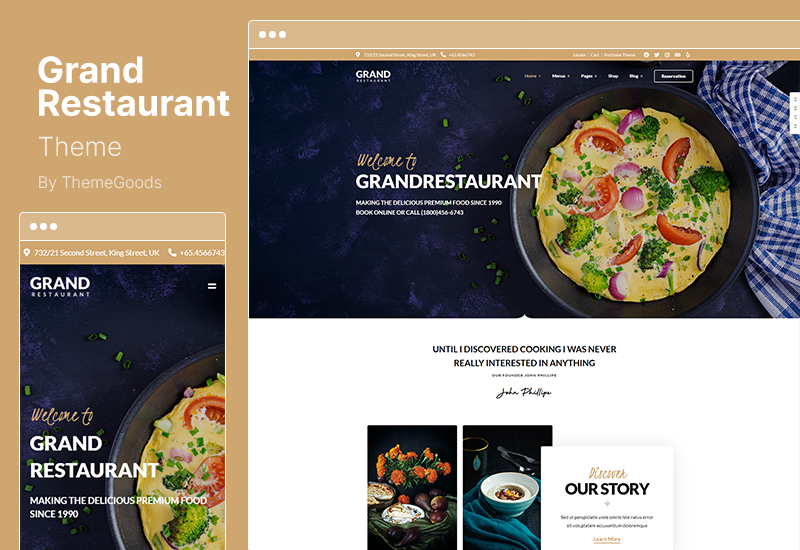 Tema Grand Restaurant - Tema WordPress per ristoranti