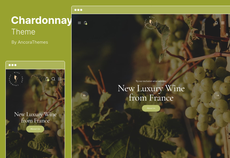 Chardonnay Theme - Тема WordPress для винного магазина и виноградника