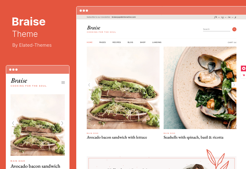 Tema Braise - Tema WordPress Blog Resep Makanan