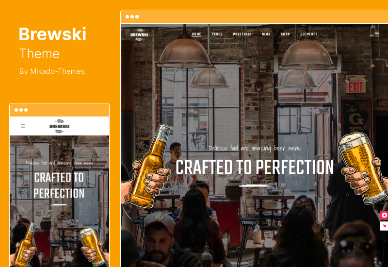 Brewski Teması - Pub ve Bira Fabrikası WordPress Teması