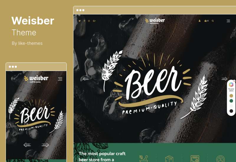 Weisber Teması - Craft Beer & Brewery WordPress Teması