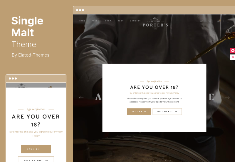 SingleMalt Teması - İçecek Mağazası WordPress Teması
