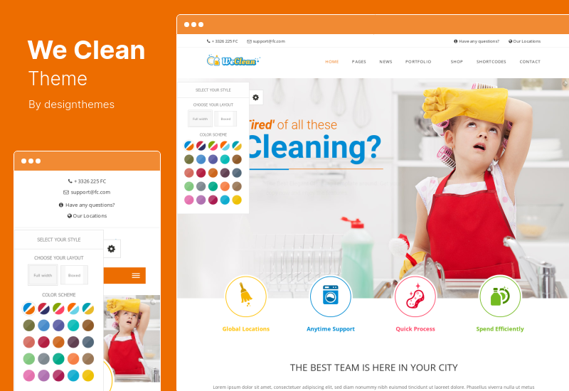 We Clean Theme - Reinigung des WordPress-Themas