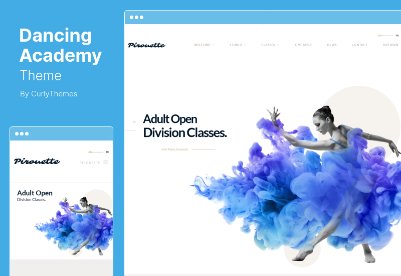 ダンス アカデミーのテーマ - ダンスのワードプレスのテーマ