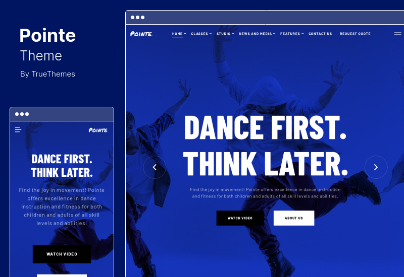 Pointe テーマ - Dance Studio WordPress テーマ