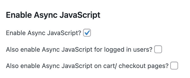 非同期 JavaScript を有効にする