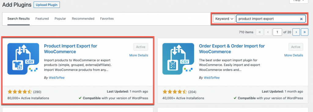 Importation et exportation de produits pour les plugins WooCommerce