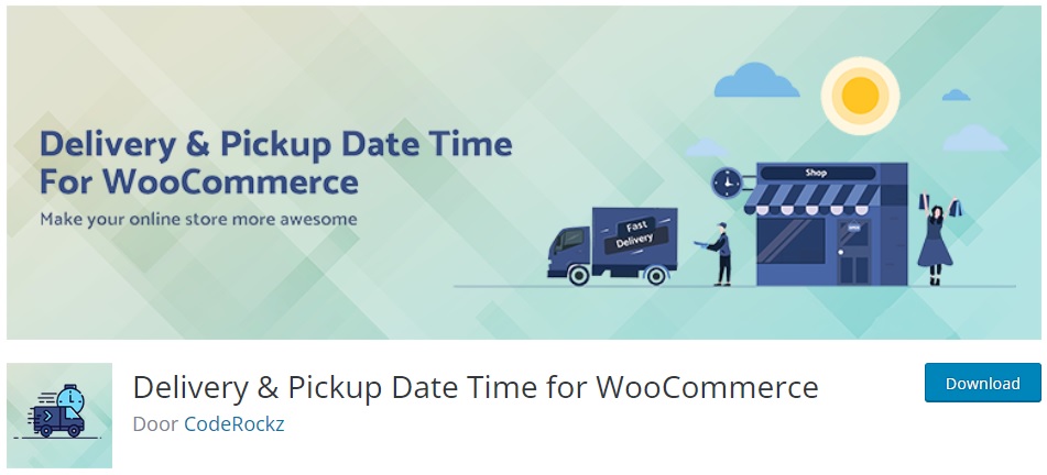 woocommerce 배달 날짜 플러그인의 배달 및 픽업 날짜 시간