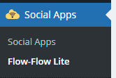 Élément de menu Flow-Flow Flux de flux social