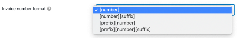 Format du numéro de facture des détails de la facture