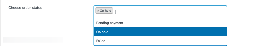 options pour modifier le statut de la commande dans la facture