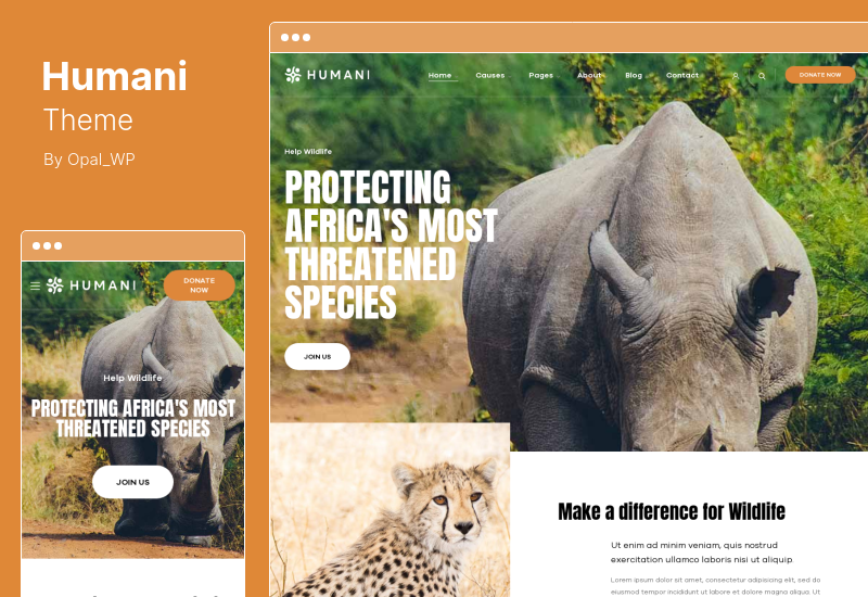 Humani テーマ - 非営利および慈善団体の WordPress テーマ