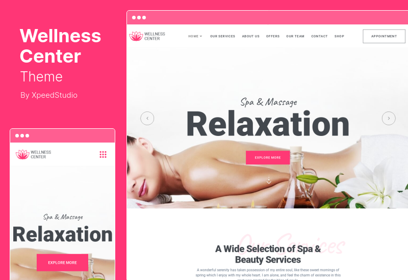 WellnessCenter Theme - Wellness Center und Beauty Spa Salon WordPress Theme